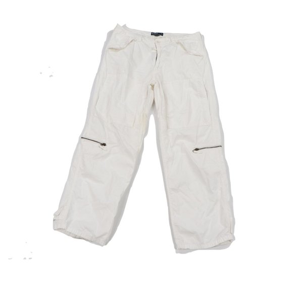 Vintage Ralph Lauren Wide Leg Zippered Pants White